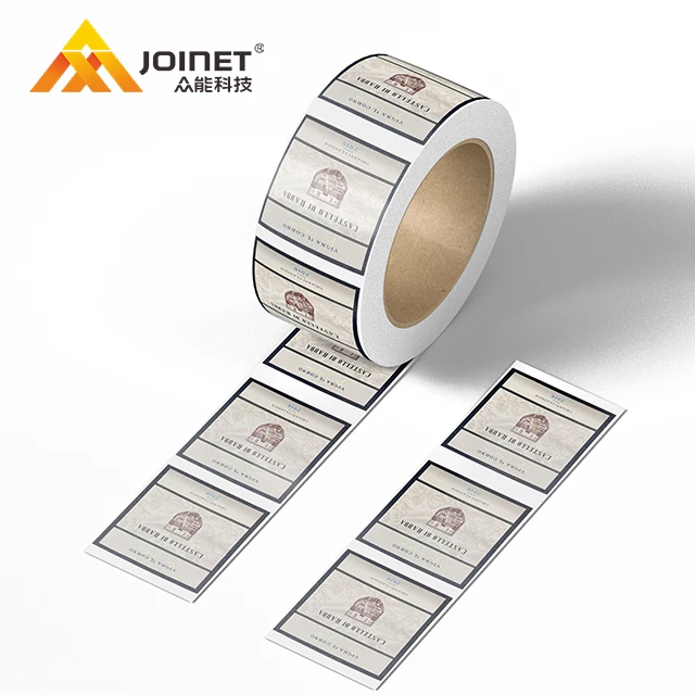 Luxury Glossy Wine Label Foil Stamping Personalized Red Wine Sticky Labels