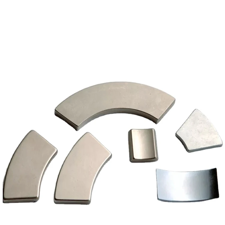 Custom Shape Curved Triangle Irregular Strong Permanent N48 N42 Trapezoid Wedge Neodymium Magnets For Wind Turbine Generator