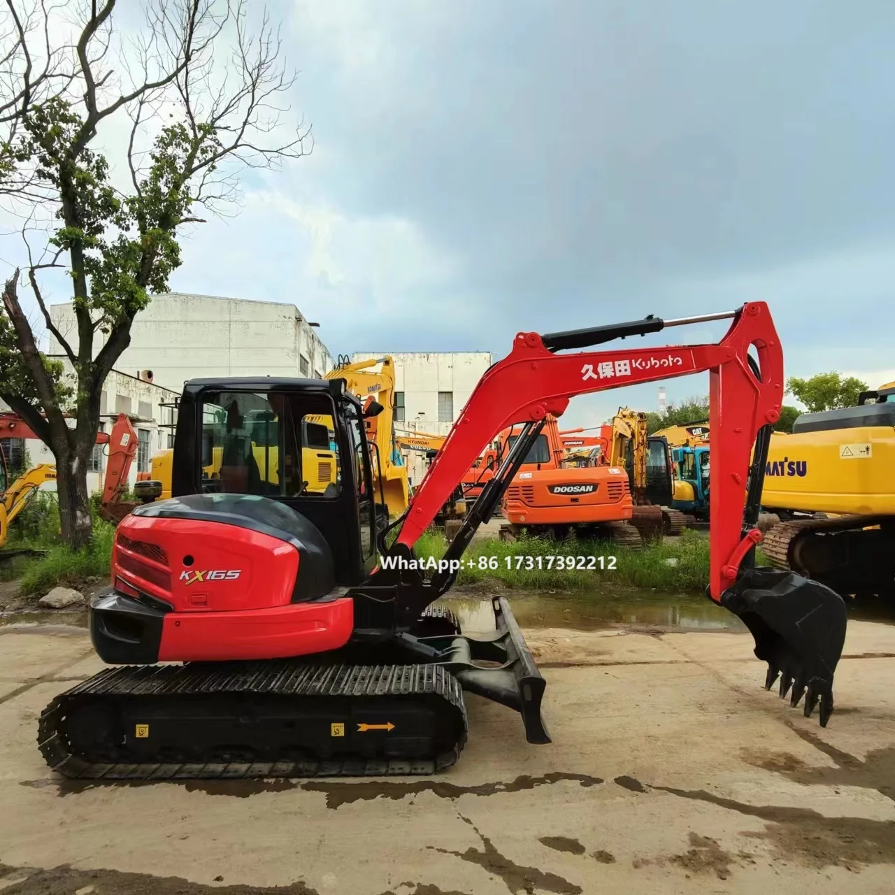 Cheaply Kubota KX165 hydraulic backhoe crawler 5.5tons used excavator