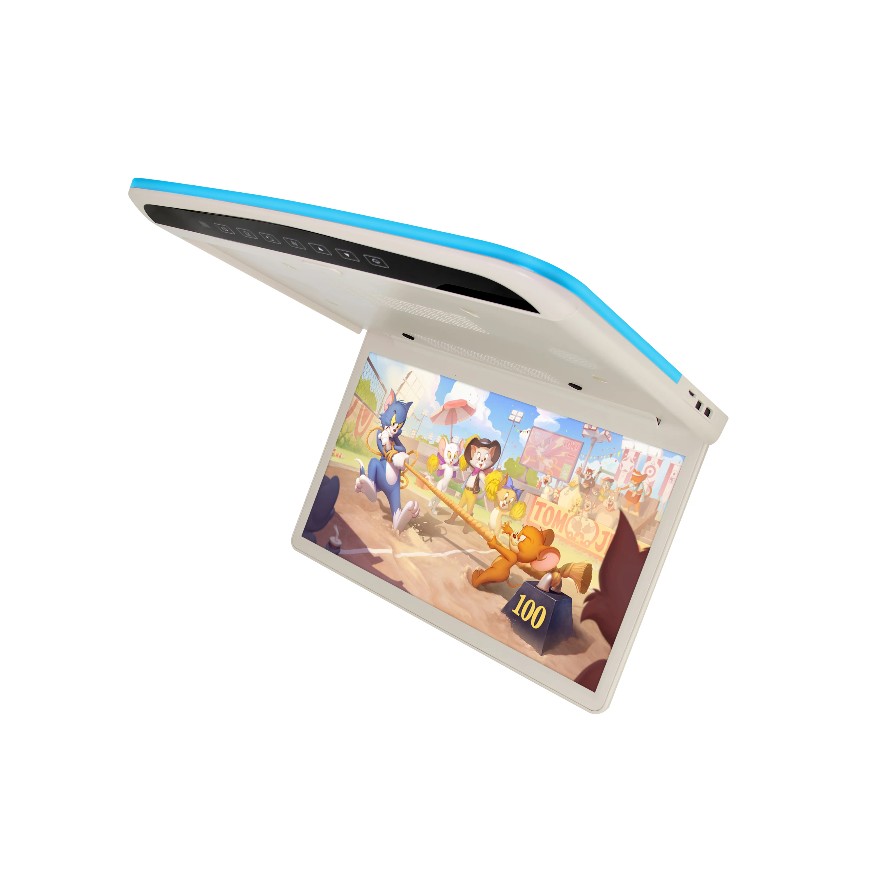 15.6 Inch HD Car Roof Mounted Monitor Bus Flip Down Monitor MP5 Ceiling Monitor For Car