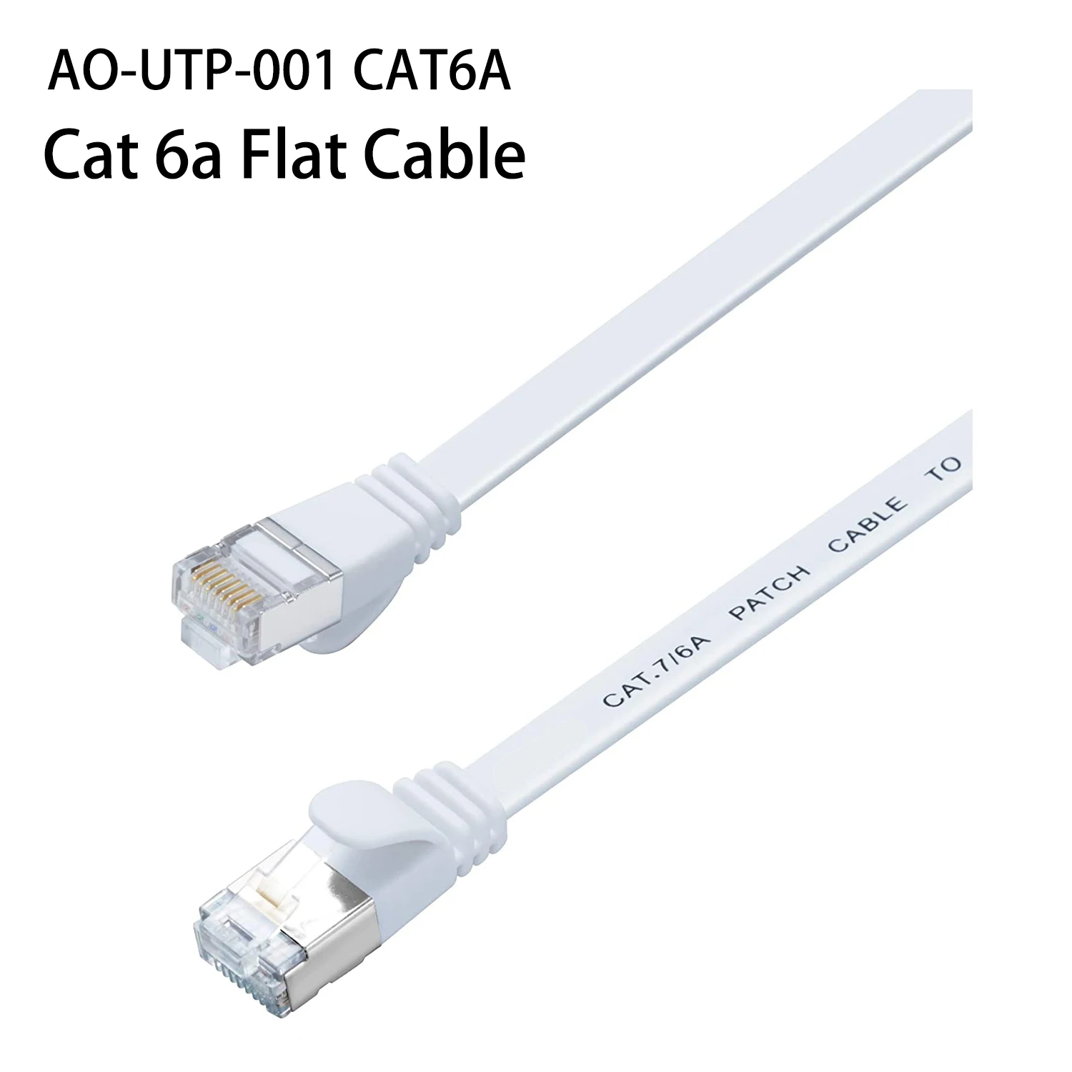 Flat Cat 6 Ethernet Cable High Speed Ethernet Cord LAN Cable with RJ45 Weatherproof Flat Internet Network Patch Cord