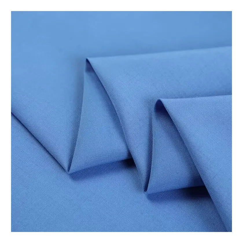 air jet  poplin  ready goods  tc   polyester cotton dyed  fabric for shirt pocket and dress school uniform pocket lining