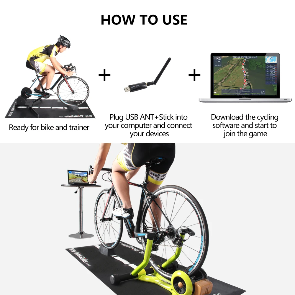 ANT+ Data Receiver Portable Long Range Wireless USB Bicycle Stick ANT+ Dongle for Cycling Data Recieving