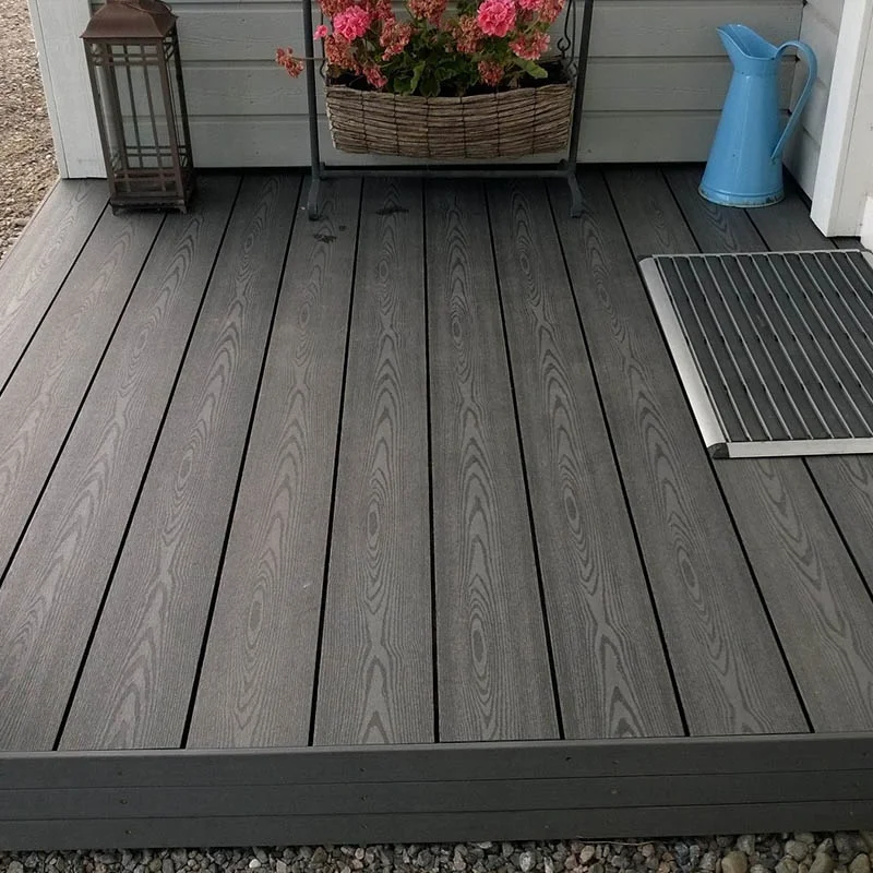 Waterproof terrace no glue outdoor wpc decking anti-slip composite board