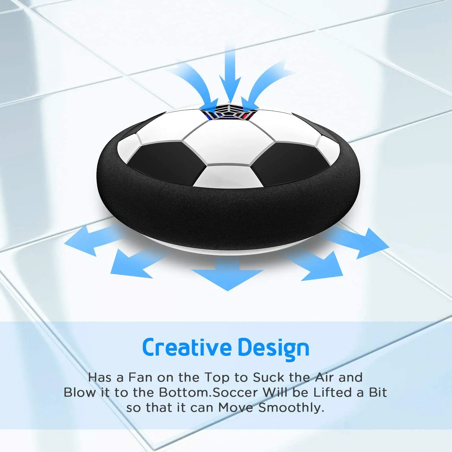 Indoor LED Floating Hoverball Electronic Football Hover Football Soccer Toys with Light Football Soccer Players Toys for Kids
