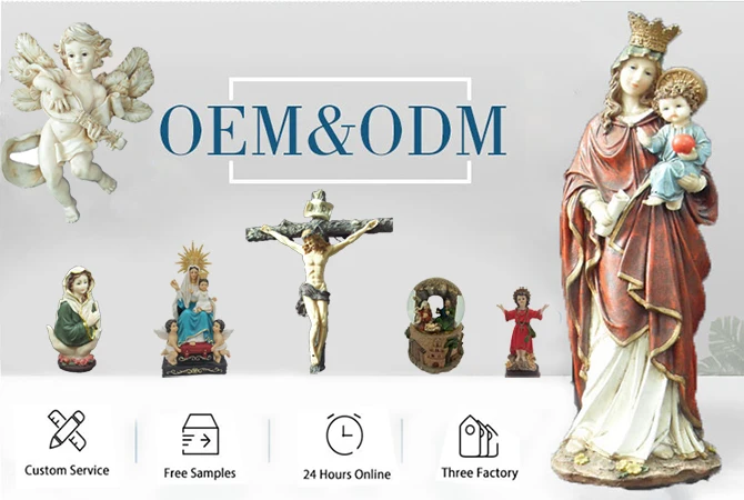 Virgin Mary Figurine Catholic Statues and Religious Items Nativity Figurines Home Decoration Manufacturer Supply Resin Europe