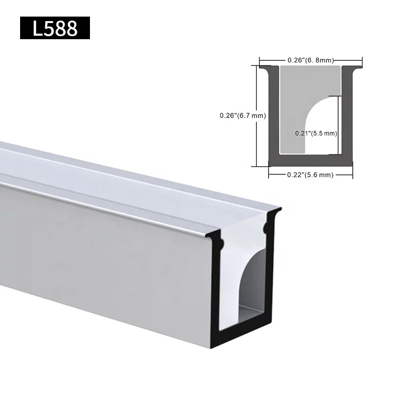 Waterproof LED Alu Profile with Diffuser PC Cover Endcaps Clip for LED Strip Light Extrusion Housing Channel LED Aluminum Profil