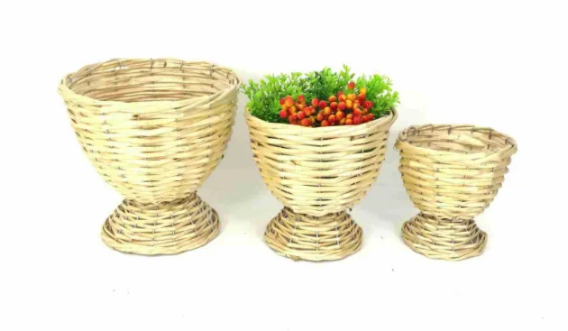 handmade Woven Water Hyacinth Basket Planter rattan Seagrass Planer for  Home Storage garden