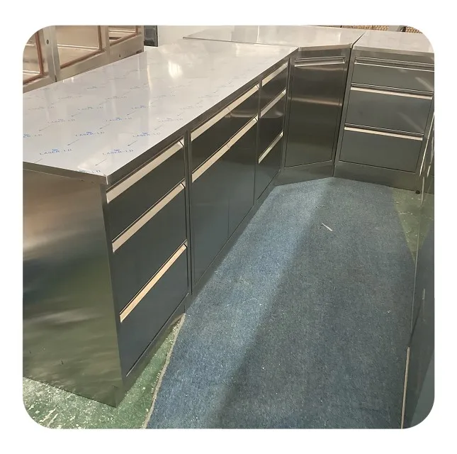 Stainless steel work surface Lab work bench Easy to sterile and clean 304/316 Lab furniture lab table