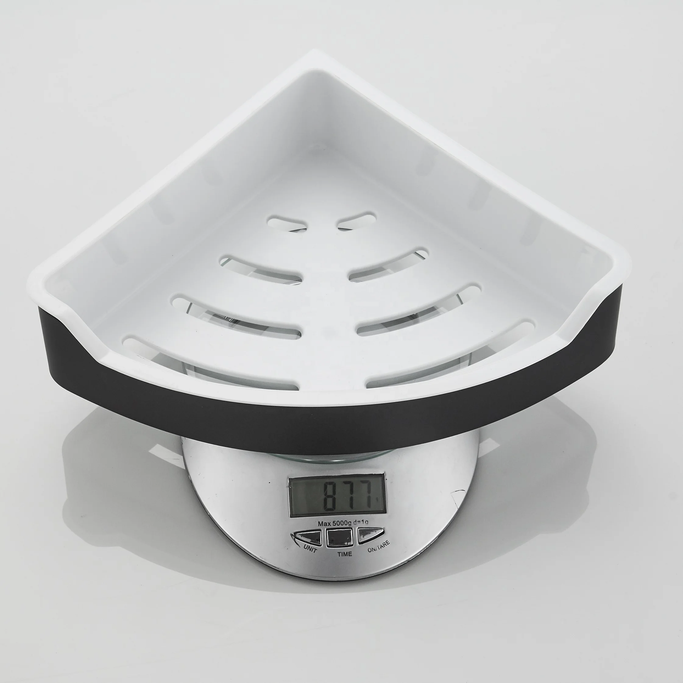 Black Tri-angle 304 stainless steel Bathroom Storage shampoo Shower Corner shelf