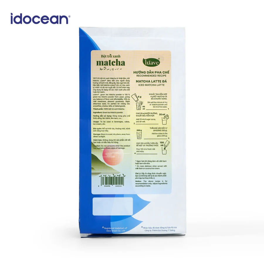 Top Selling 100% Pure Matcha Green Tea Powder Organic Food FSMA Certificate Bag Packaging Vietnamese Manufacturer Private Label