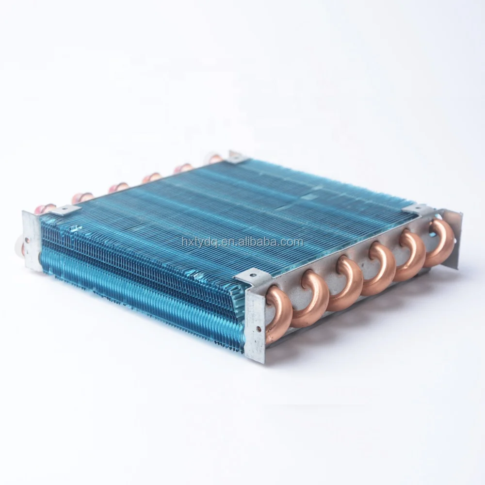 Finned copper tube refrigerator freezer condenser