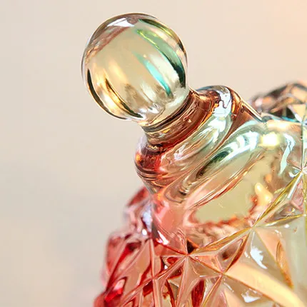 
Hand Made Candy Storage Container Colored Glass Jar for Home Decoration 