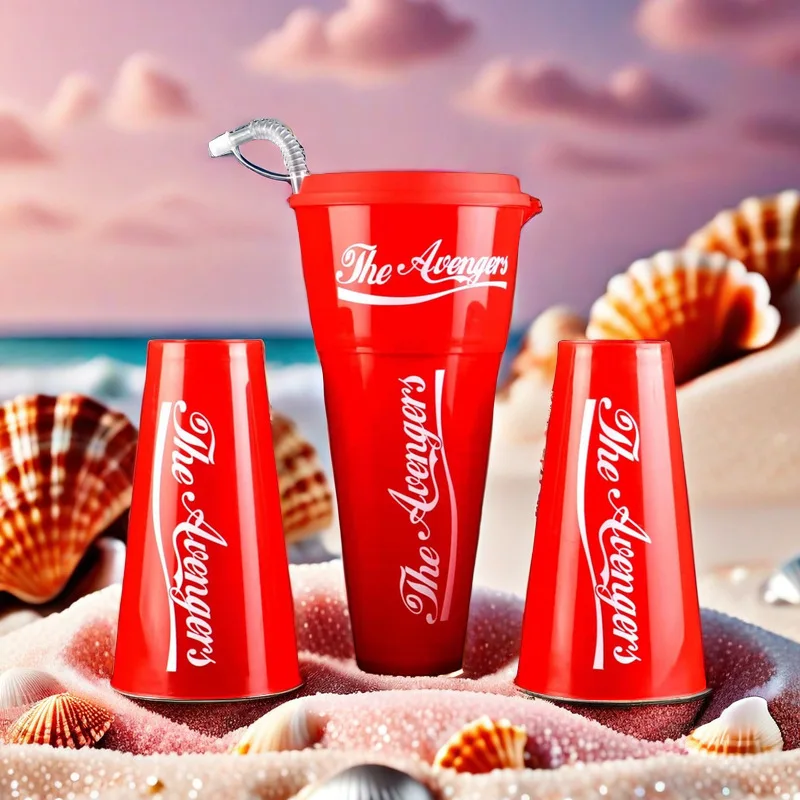 1000ML Disposable Super Large Net Red Plastic Cup Fried Chicken Popcorn Coke Multi-purpose Plastic Cup