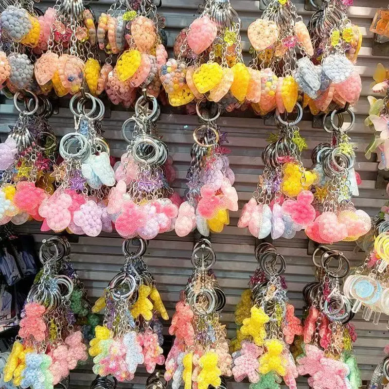 Wholesale Custom Personalized Liquid Flowing Glitter Acrylic Keychain