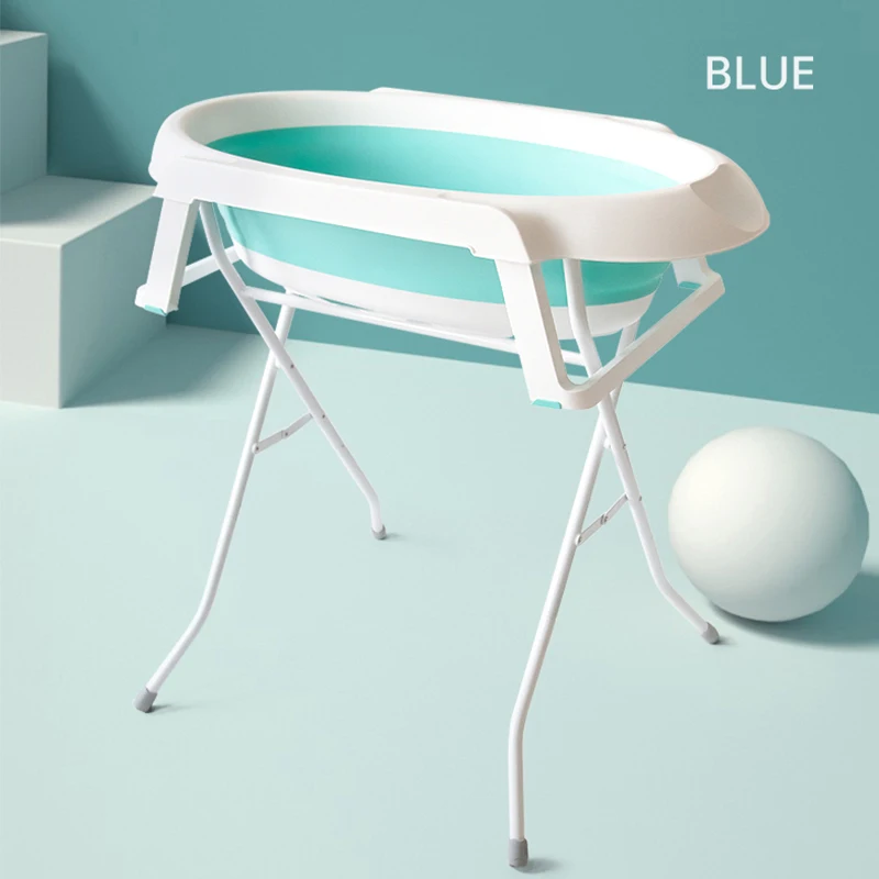 hot selling New design foldable newborn baby bathtub with stand holder bath for best baby bath