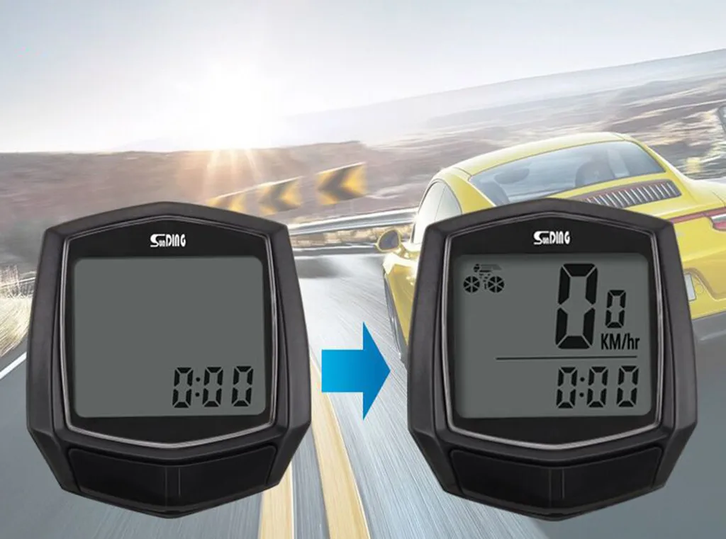Computer Cycling Wired Waterproof Stopwatch Road Bike Speed Timer Sensor Mini Digital