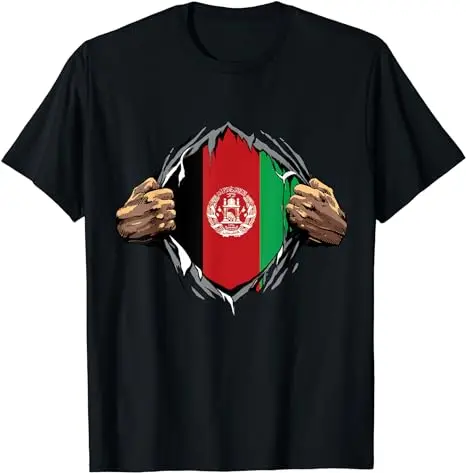 Wholesale Afghanistan Country Map Flag T-Shirt Print on Demand Custom Afgan Design Shirt Sublimation Round Neck Cotton Tees