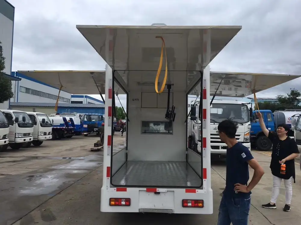 
Stainless steel interior fully equipped coffee food cart 