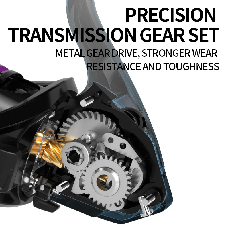 LINNHUE Reel Fishing 500 800 1000-7000 Metal Spool Handle 10KG Max Drag Spinning Reel Fishing Accessory Pesca Sea Fishing Reel