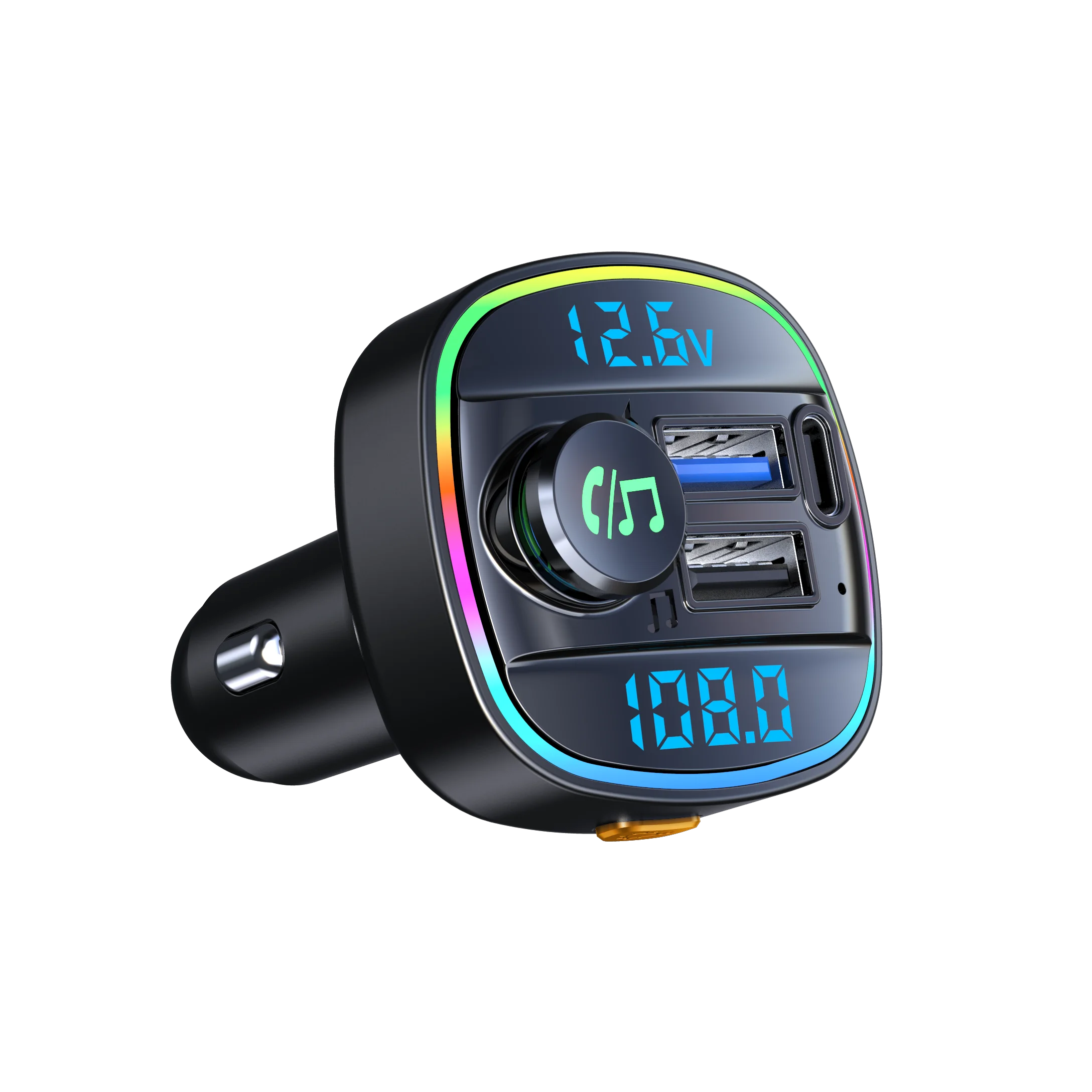 Amazon Hot C22 Car MP3 Player QC3.0 Automatic Power-Off Memory Dual USB Fast Charger FM Transmitter Car Charger