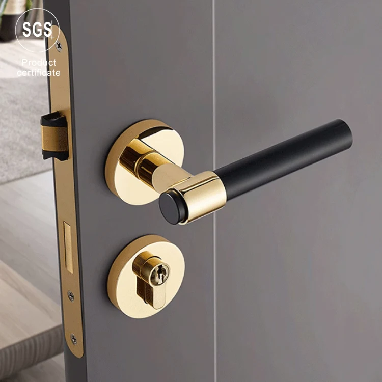 Competitive Price New Style Zinc Alloy Security Internal Interior Door Knurled Lever Lock And Handles Door Handle