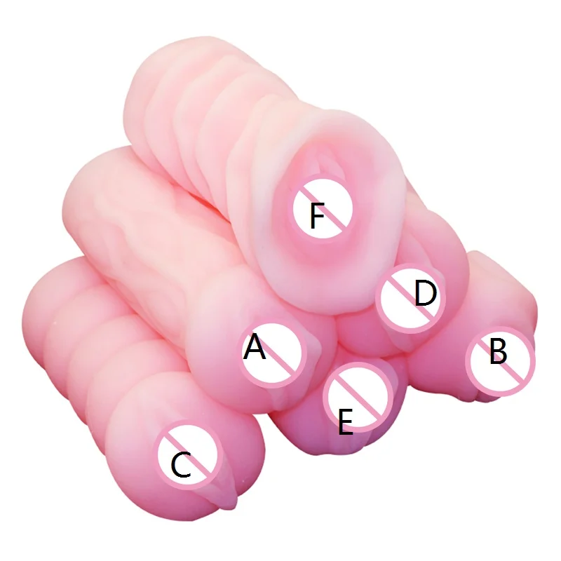 Free Custom Box - High Grade Silicone Variety Shapes 6 Styles Male Masturbation Cup Vaginal Masturbator For Men
