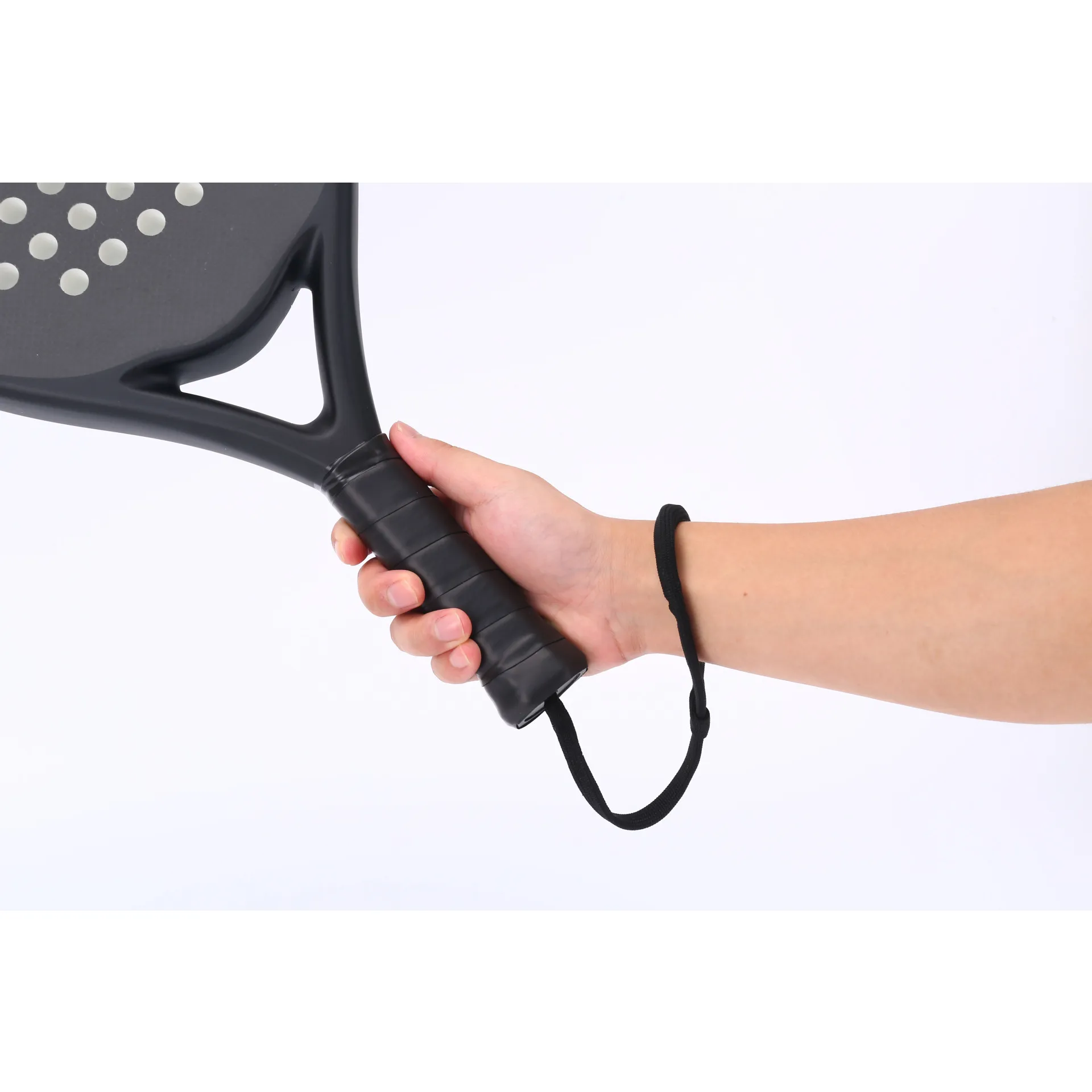 round shape custom DIY fiberglass 3K 12K 18K Carbon Raquete 38mm Soft EVA foam core palas de Padel Paddle Tennis Rackets