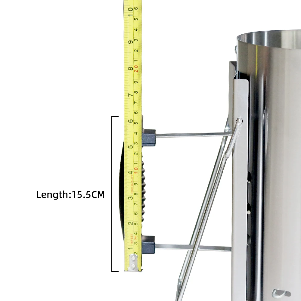 BBQ Fire Chimney Starter Stainless Steel BBQ Coal Chimney Starters With PP Handle