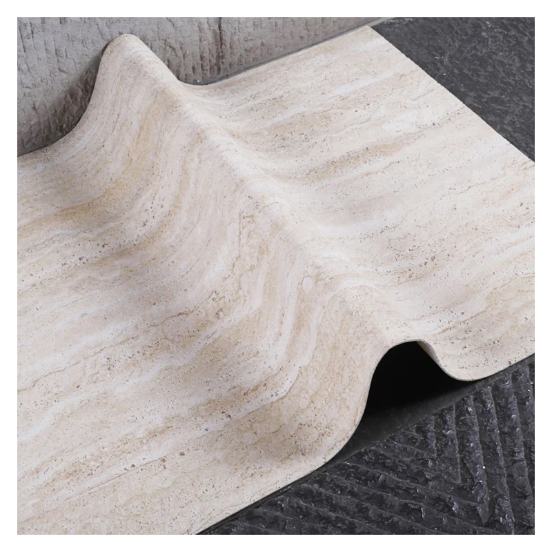 New product Color print MCM stone wall panel of travertine texture Flexible tile for wall decoration soft stone sheet