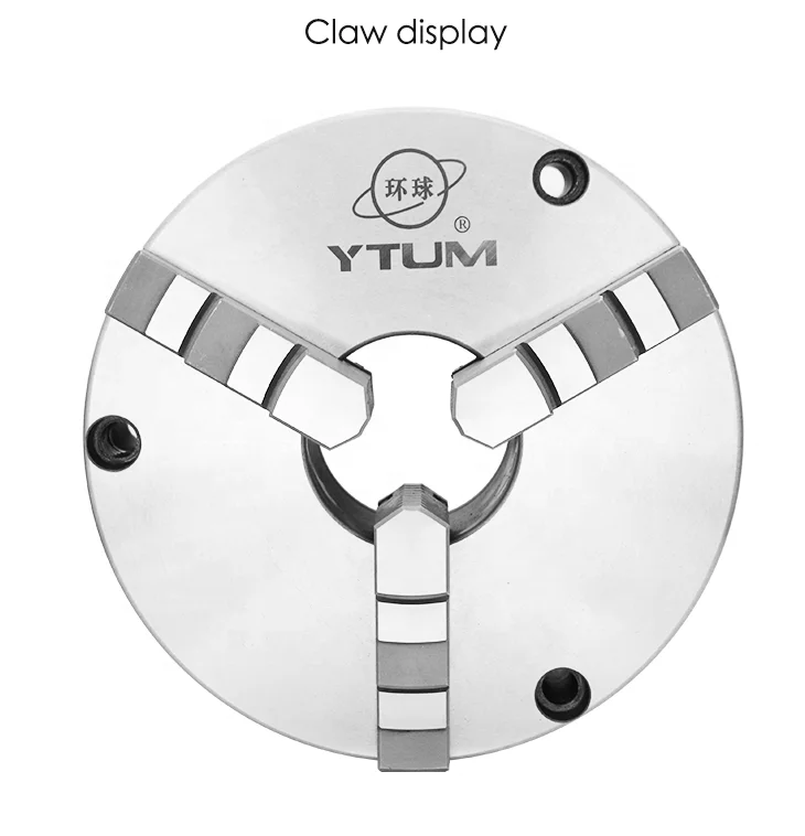 YTUM Three Jaw Chuck Universal Bench Lathe Use Self Centering  3 Holes Install Type Clamping K21-125 Lathe  Chuck