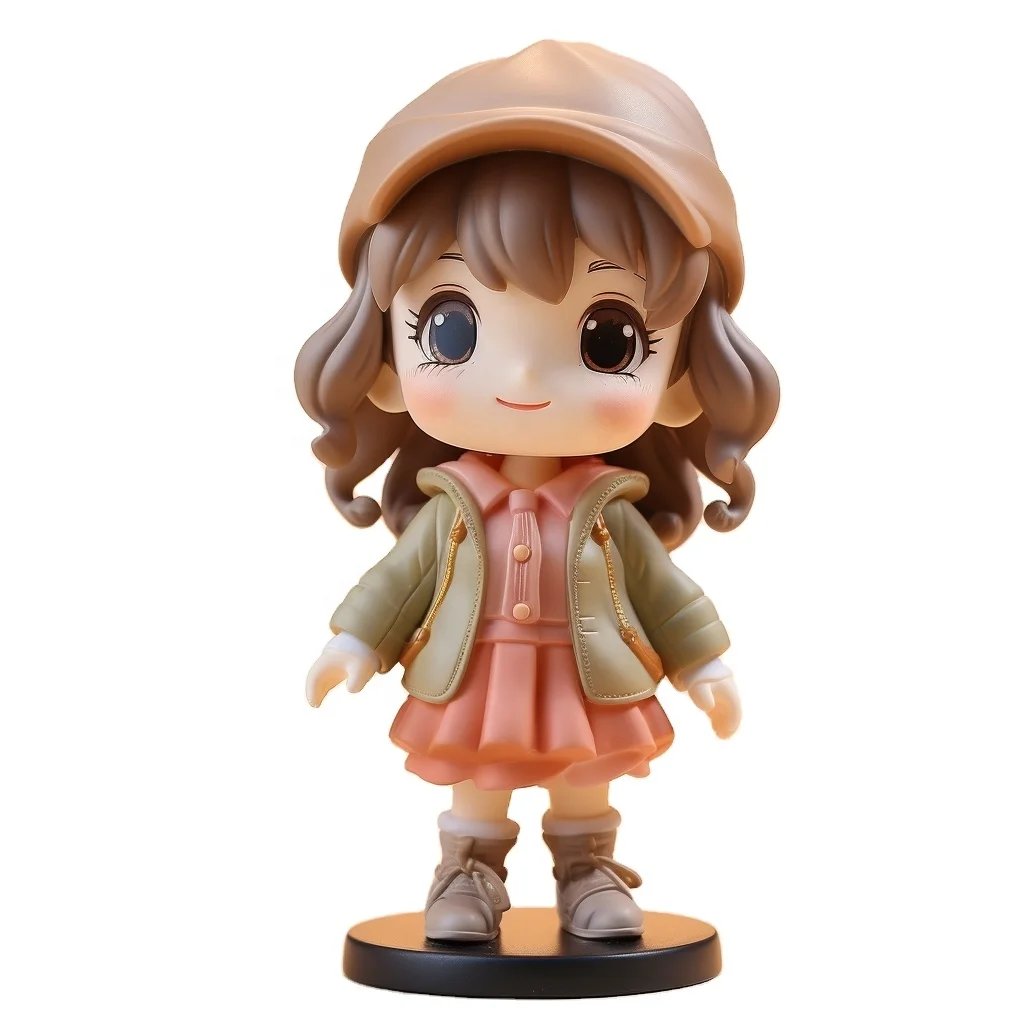 Resin Anime Figure PVC Cute Girl Desktop Collection  Cartoon Pendant Blind Box Vinyl Lovely AI Girl