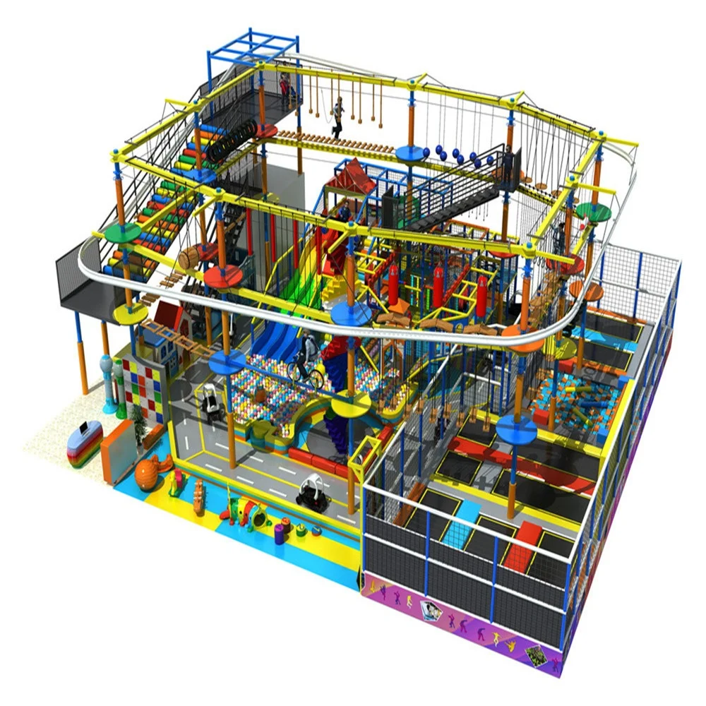 Оборудование для игровой площадки в парке приключений, препятствия, крытая веревочная троса для детей