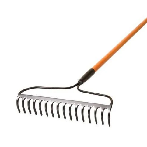 European Garden Top Seller Aluminium Rake High Quality Agricultural Tools Lawn Leveling Rake China Durable Corn Rake