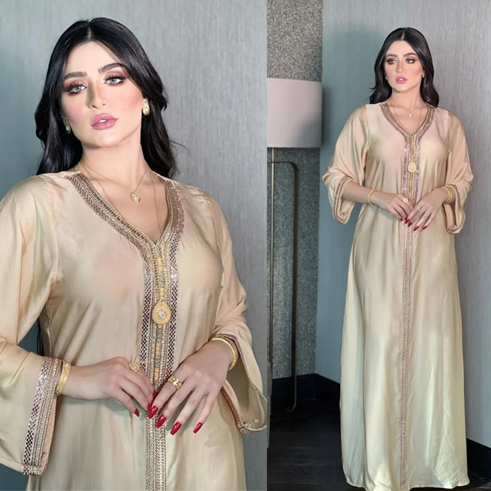 Sequin Abaya Traditional Muslim Clothing Middle East Islamic Dress Muslim Clothing Robe