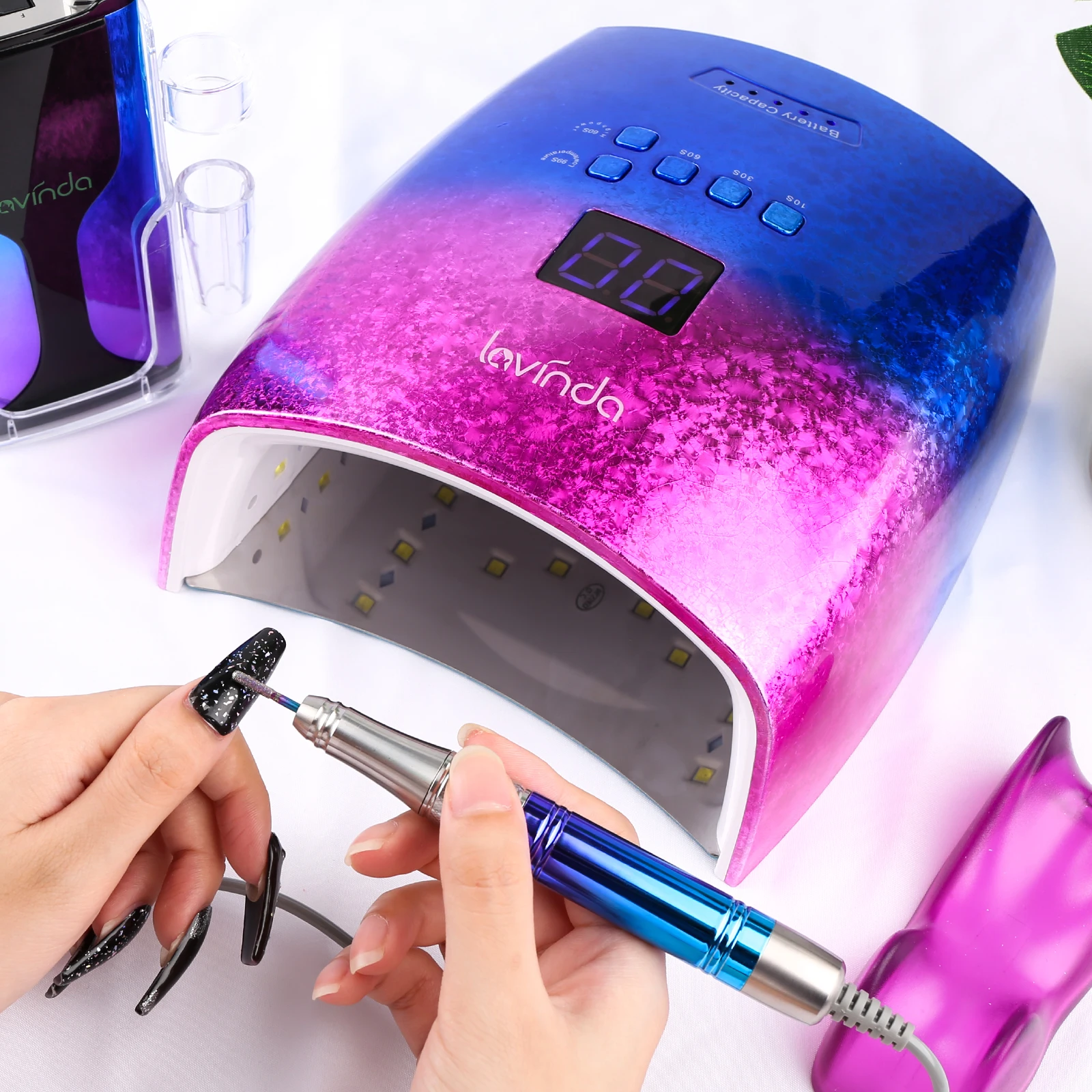Top Brand New Arrival 48w pro cure wireless dual light rechargeable cordless sun uv led gel dryer nail lamp for salon manicure