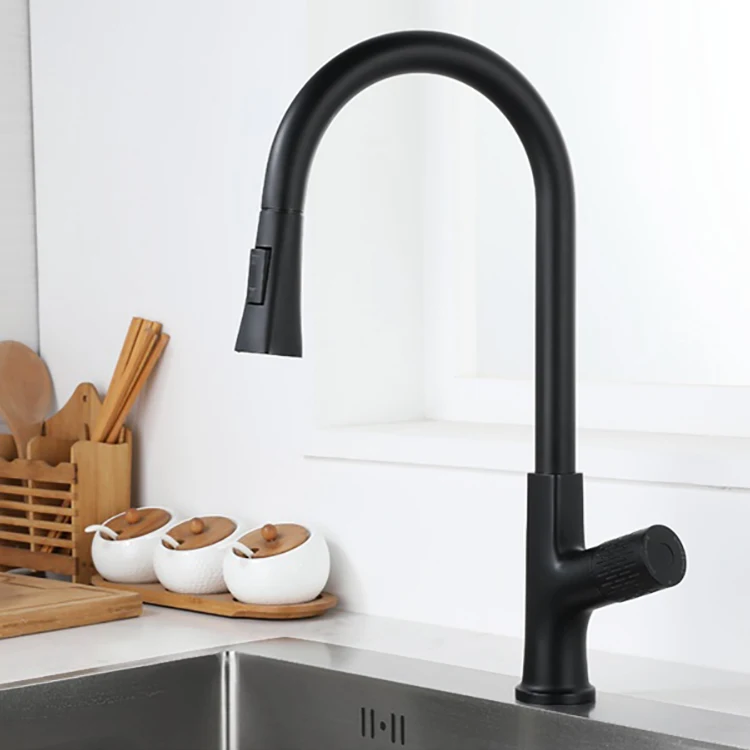 360 Rotatable Touchless Motion Sensor Pull Down Kitchen Faucet  with 2 Modes Sprayer