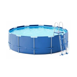 Customized Outdoor Frame Swimming Pool with Pool Accessories Pump Cleaner Cover Ladder MESH-PVC 427*427*122cm CN;JIA 60003 OEM