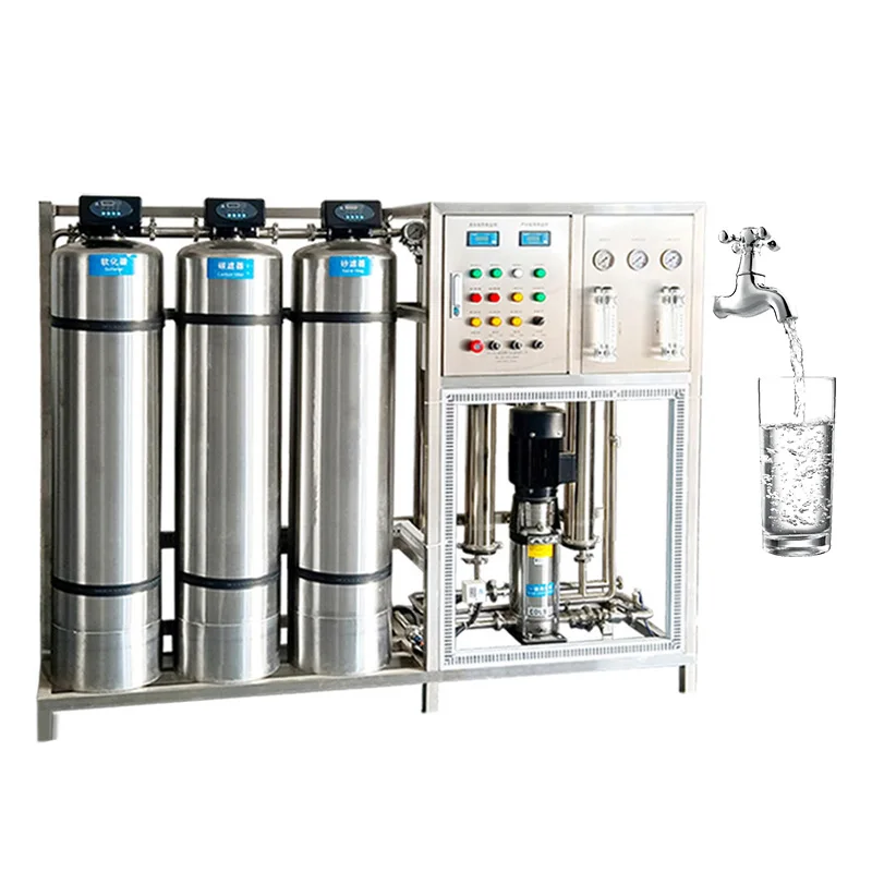 Ro-500l 1000l Drinking Water Treatment Plants Mineral Water Plant Machine Reverse Osmosis Water Filter System