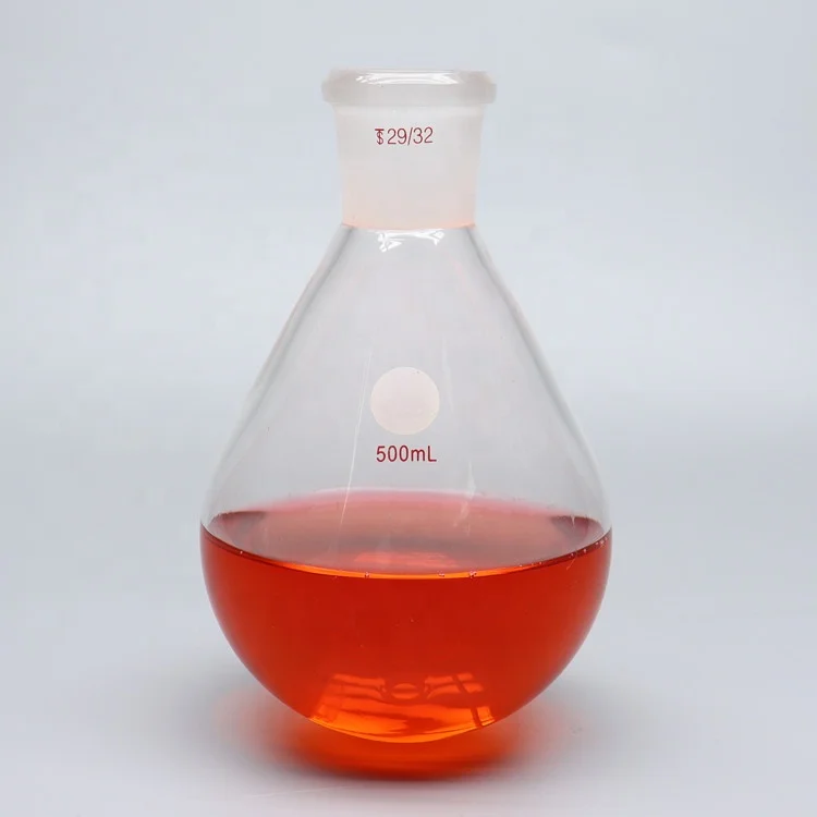 Лабораторная колба на заказ Boro 3,3, стеклянная посуда для лабораторий, стеклянная колба для тяжелых стен, стандартная колба в форме баклажана