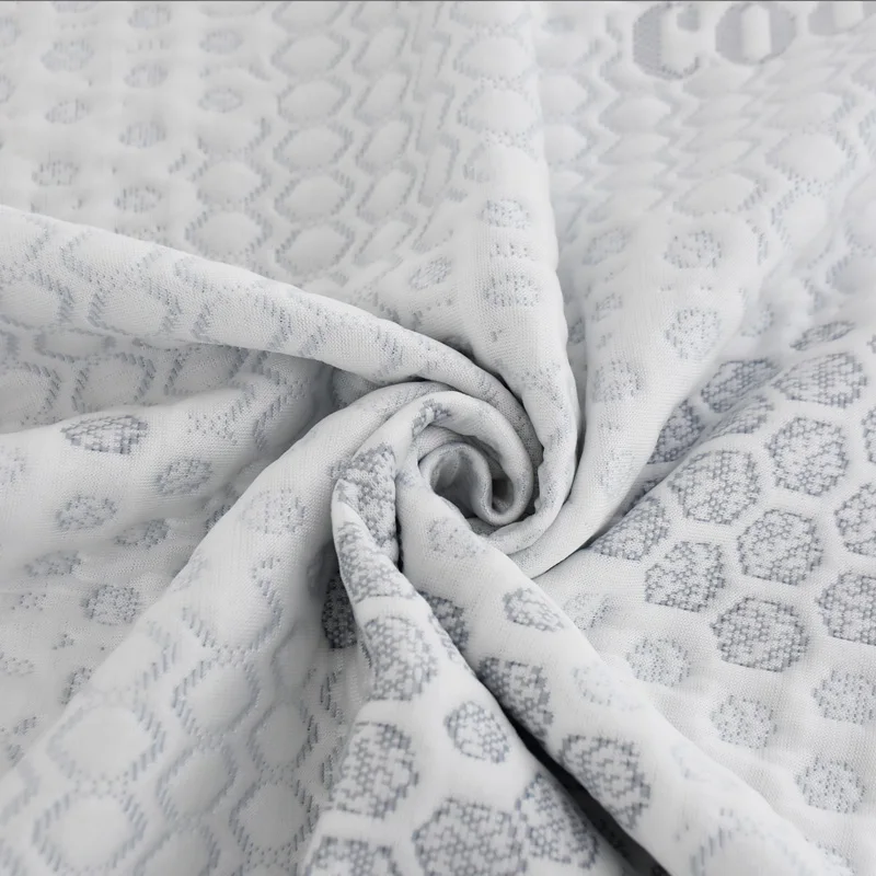 China Manufacturer Summer Cooling Ice Silk Knitted Fabric For Mattress Memory Foam Pillowcase