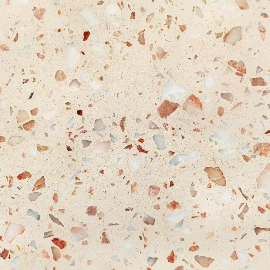 High Quality Pink Color Polished Terrazzo Tile Floor Terrazzo Flooring