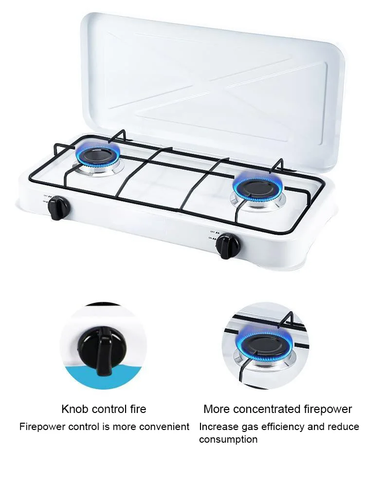 Double-stove European-style gas stove European-style simple stove small fire oven double-head outdoor camping gas grill