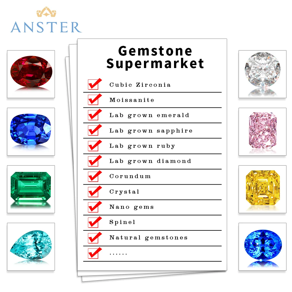 Hot product 0.3ct-5ct fancy shape 5A White Cubic Zirconia loose gemstones most popular jewelry custom diamond comparison set