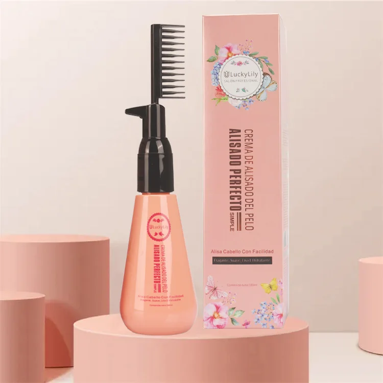 China Manufacturer Wholesale Best Brazilian Hair Straightening Cream With Comb