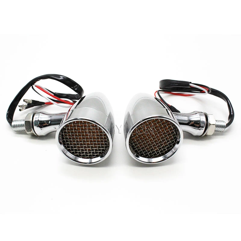 Винтажные светодиодные мини-Сигналы поворота для мотоцикла, мигающий индикатор для универсального 12 В, чоппер, поплавок, кафе, гонщик