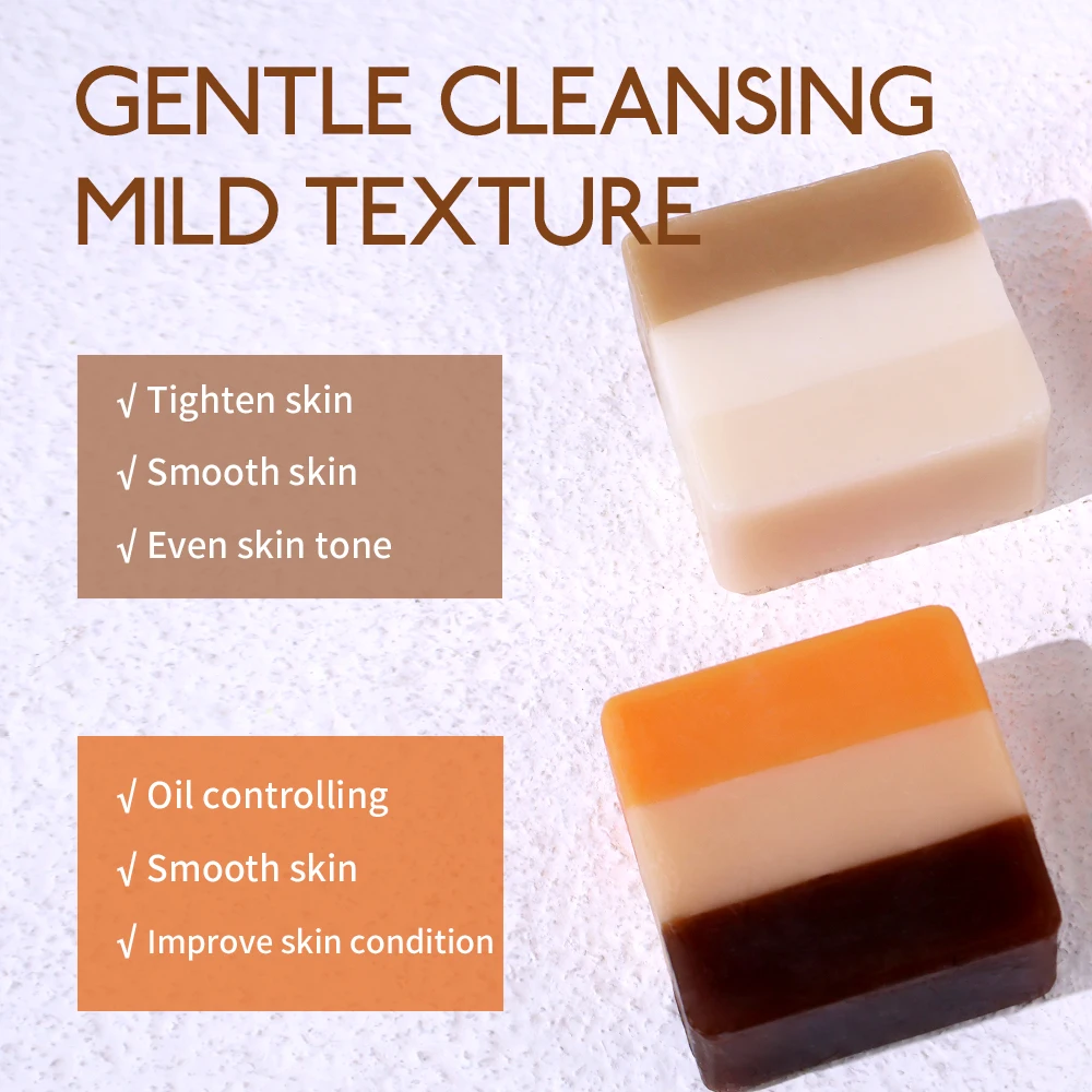 Custom Kojic Acid Papaya Honey Goat Milk Oatmeal Niacinamide Whitening Beauty Soap for Glowing Skin