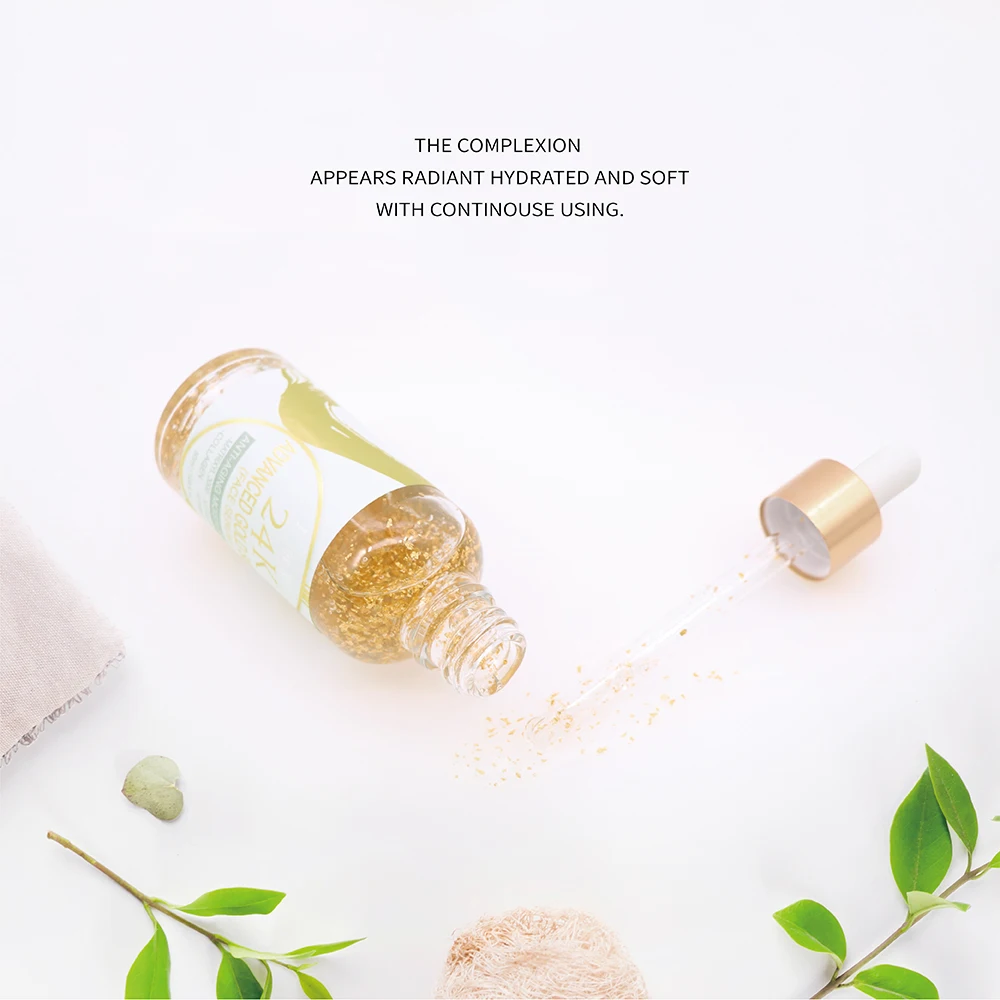 Collagen 24K gold Facial Serum with Matrixyl 3000 and Vitamin C for Anti Aging