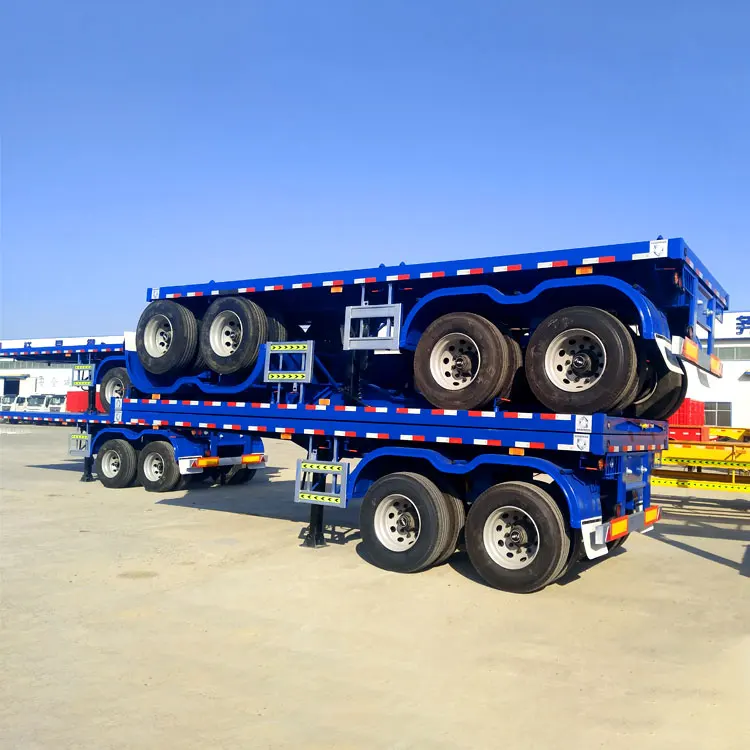 China 20 feet 2 axles flatbed semi trailer 20 feet flatbed trailer