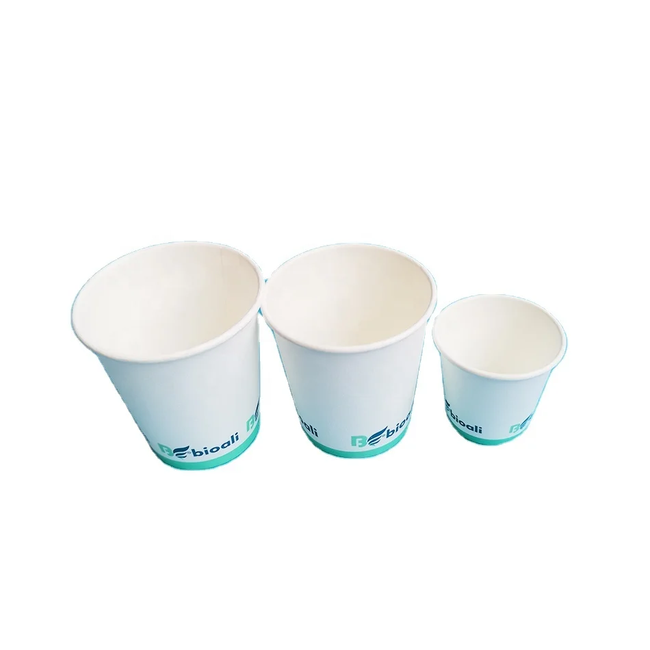 
 Экологичный и биоразлагаемый PLA 2,5 oz 6oz 7oz био бумажный стаканчик  